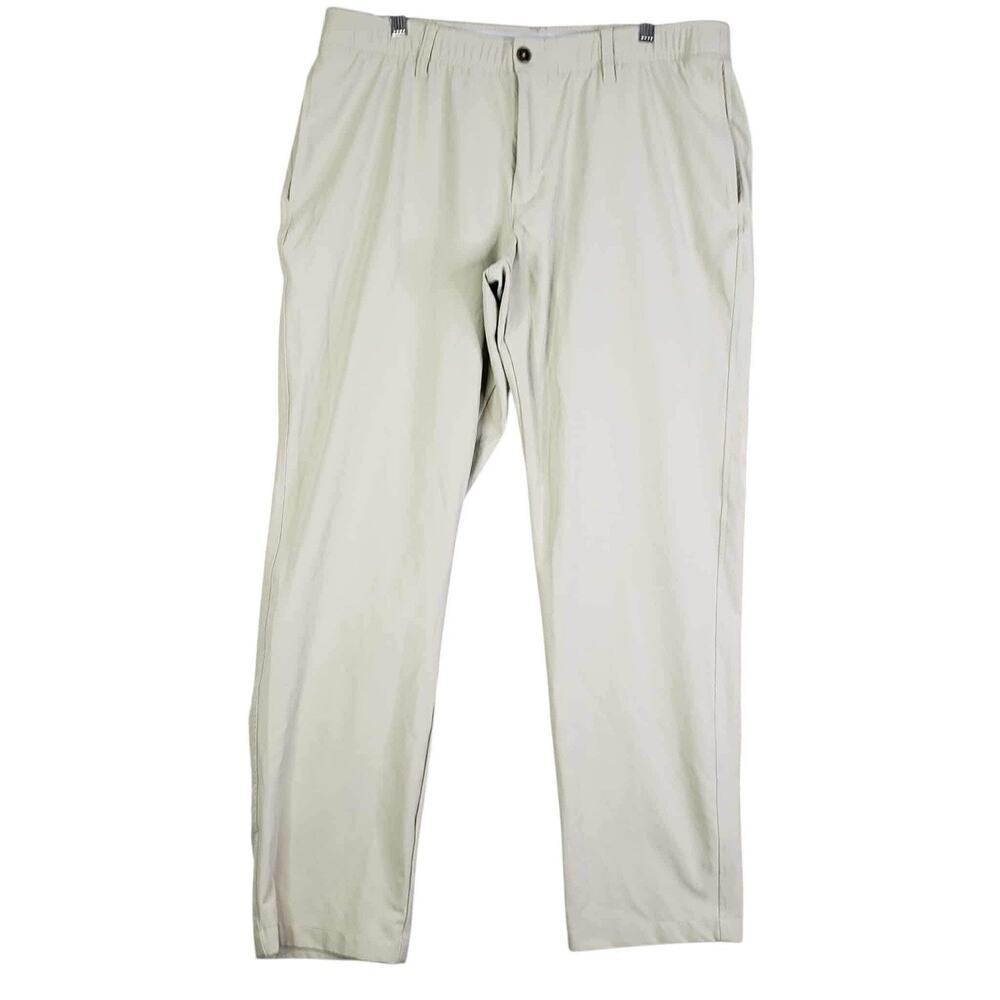 Under Armour UA Golf Pants Mens Khaki Flat Front Performance Size 40x32